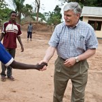 Retired General Romeo Dallaire in Yambio South Sudan April 6, 2023 working on his documentary - Photo: Peter Bregg