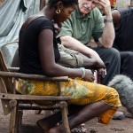 Retired General, Senator Romeo Dallaire in Yambio South Sudan April 7, 2023 working on his documentary on child protection helping to protect child soldiers with his NGO, Child Soldier Initiative and White Pine Pictures of Toronto. Photo: Peter Bregg